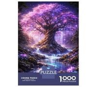 Rompecabezas De 1000 Piezas para Adolescentes Enchanted Forest Tree with Waterfalls Rompecabezas Juego Familiar Mejora La Memoria Cumpleaños 70x50cm/1000pcs