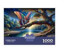 Rompecabezas De 1000 Piezas para Adolescentes Enchanted Forest with Butterfly Rompecabezas para Adultos Juego Familiar Pero Divertido Y Humorístico Desafío Educativo 52x38cm/1000pcs