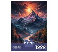 Rompecabezas De 1000 Piezas para Adolescentes Enchanted Mountain Landscape with River Rompecabezas para Adultos Juegos Relajantes Alivia El Estrés Ayuda A Ejercitar El Cerebro 38x26cm/1000pcs