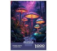 Rompecabezas De 1000 Piezas para Adolescentes Enchanted Mushroom Forest Rompecabezas para Adultos Juego Práctico Regalo De Cumpleaños Regalos De Cumpleaños Únicos 52x38cm/1000pcs