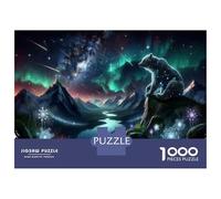 Rompecabezas De 1000 Piezas para Adolescentes Enchanted Night Sky with Bear Rompecabezas para Adolescentes Juguetes Antiestrés Regalos para Mujeres Regalos para Reducir El Estrés 70x50cm/1000pcs