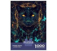Rompecabezas De 1000 Piezas para Adolescentes Enchanted Panther Glow Rompecabezas para Adultos Juego Práctico Mejora La Memoria para Cumpleaños, Navidad 38x26cm/1000pcs
