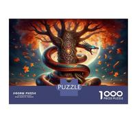 Rompecabezas De 1000 Piezas para Adolescentes Enchanted Tree of Life with Serpent Rompecabezas para Adultos Juguete Decoración De Pared Desafío Difícil Desafiante De Completar 70x50cm/1000pcs