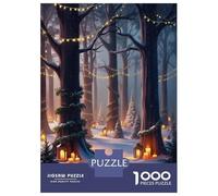 Rompecabezas De 1000 Piezas para Adolescentes Enchanted Winter Forest Rompecabezas para Adolescentes Juego De Ingenio Mejora La Memoria Diversión En Casa Actividades, 52x38cm/1000pcs