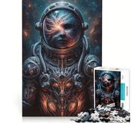 Rompecabezas de 1000 Piezas para Adolescentes: Encuentro con astronautas alienígenas, Juegos relajantes, desafiantes para completar, Que mejoran el Amor Entre Parejas 38x26cm