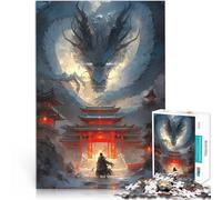Rompecabezas de 1000 Piezas para Adolescentes Encuentro con Dragones Juego de Preguntas con Piezas de Formas aleatorias Que se entrelazan Completamente 52x38cm