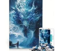 Rompecabezas de 1000 Piezas para Adolescentes: Encuentro con el dragón de Hielo, Juegos educativos, decoración de Pared, para Fortalecer el Amor Entre Parejas 50x75cm