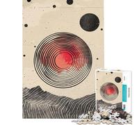 Rompecabezas de 1000 Piezas para Adolescentes Encuentro con Olas Escarlata Divertidos Juegos de decoración para el hogar Actividades para Disfrutar en casa (tamaño 38x26cm)