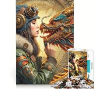 Rompecabezas de 1000 Piezas para Adolescentes Encuentro Steampunk Juegos Divertidos Entrena tu Cerebro y Tus Manos Mejora el Amor Entre Parejas 38x52cm