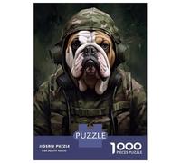 Rompecabezas De 1000 Piezas para Adolescentes English Bulldog Camo Rompecabezas para Adultos Juego Práctico Difícil Regalos De Cumpleaños Y Únicos 52x38cm/1000pcs