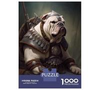 Rompecabezas De 1000 Piezas para Adolescentes English Bulldog Viking Rompecabezas para Adolescentes Juegos Relajantes para La Diversión Familiar Juego Desafiante Regalos 70x50cm/1000pcs