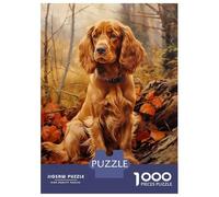 Rompecabezas De 1000 Piezas para Adolescentes English Cocker Spaniel in Autumn Forest Rompecabezas para Adultos Juguetes Antiestrés Alivio del Estrés Interacción Entre Padres E Hijos 70x50cm/1000pcs