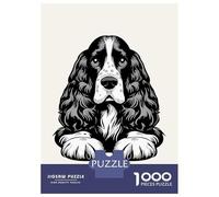 Rompecabezas De 1000 Piezas para Adolescentes English Cocker Spaniel Rompecabezas para Adultos Juegos Divertidos Decoración Perfecta Regalo De Cumpleaños, Regalos, 52x38cm/1000pcs