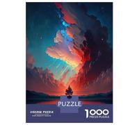Rompecabezas De 1000 Piezas para Adolescentes Epic Red and Blue Sky Rompecabezas para Adultos Juego De Ingenio Una Obra De Arte Regalos para Amigos Y Familiares 38x26cm/1000pcs