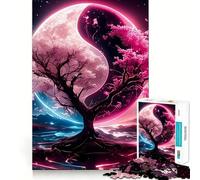 Rompecabezas de 1000 Piezas para Adolescentes,Equilibrio Yin y Yang,Corte Suave,Juego de lógica,Tiempo de Juego Relajante,Regalo de cumpleaños para Aficionados (38x52cm)