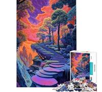 Rompecabezas de 1000 Piezas para Adolescentes Escalera a los Rompecabezas surrealistas para Adultos Juego práctico Desafío difícil Desafiante de completar (Tamaño 50x75cm)