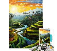 Rompecabezas de 1000 Piezas para Adolescentes Escalera Esmeralda de Bali Juego de ingenio Regalo de cumpleaños único para Navidad (tamaño 38x52cm)
