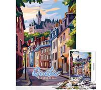 Rompecabezas de 1000 Piezas para Adolescentes Escena callejera de la Ciudad de Quebec Juguete Educativo Gran Regalo para Juegos Juego práctico desafío Educativo tamaño 50x75cm