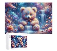 Rompecabezas de 1000 piezas para adolescentes, escena colorida de oso de fantasía, juego familiar, pero divertido y divertido en actividades en casa, 1000 piezas