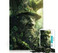 Rompecabezas de 1000 Piezas para Adolescentes Espíritu del árbol con trébol Arte de Corte preciso Juego Divertido para concentrarse, Relajarse y Jugar Regalo Ideal para cumpleaños (38x26cm)