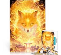 Rompecabezas de 1000 Piezas para Adolescentes Espíritu del Zorro ardiente Juego de Preguntas Regalos para Amigos y Familiares 75x50cm
