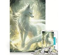 Rompecabezas de 1000 Piezas para Adolescentes Espíritu del Zorro Blanco Juego práctico desafío difícil cumpleaños 50x75cm