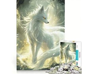 Rompecabezas de 1000 Piezas para Adolescentes Espíritu del Zorro Blanco Juego práctico desafío difícil cumpleaños 50x75cm