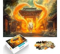 Rompecabezas de 1000 Piezas para Adolescentes Espíritu del Zorro de Fuego Juego de Preguntas Juguetes de decoración del hogar 38x26cm