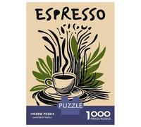 Rompecabezas De 1000 Piezas para Adolescentes Espresso Italiano Coffee Art Rompecabezas Juego Familiar Mejora La Memoria Cumpleaños 70x50cm/1000pcs