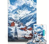 Rompecabezas de 1000 Piezas para Adolescentes estación de esquí Les Deux Alpes Juego Educativo Actividades Divertidas para Hacer en casa fortalece el Amor Entre Parejas 38x26cm