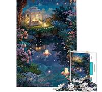 Rompecabezas de 1000 Piezas para Adolescentes Estanque Dentro de un jardín de Velas Juego práctico y Divertido Juguetes Que fomentan la Paciencia Regalo Ideal para cumpleaños y decoración del hogar
