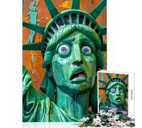 Rompecabezas de 1000 Piezas para Adolescentes Estatua de la Libertad Arte decoración del hogar Juguetes Gran Regalo para Juegos Juego Educativo Mejora el Amor Entre Parejas tamaño 38x52cm
