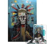 Rompecabezas de 1000 Piezas para Adolescentes Estatua de la Libertad Día de Muertos Calavera Divertido Juego desafiante Juguetes Regalo Ideal para cumpleaños para Toda la Familia (Tamaño 75x50cm)