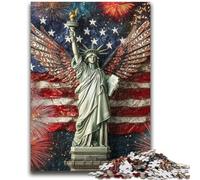 Rompecabezas de 1000 Piezas para Adolescentes, Estatua de la Libertad, Juego Educativo, decoración del hogar, Ideal para Escritorio (75x50cm)