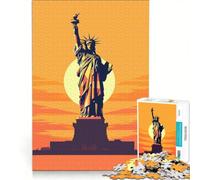 Rompecabezas de 1000 Piezas para Adolescentes Estatua de la Libertad Juegos educativos para la interacción Entre Padres e Hijos 50x75cm