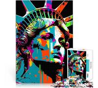 Rompecabezas de 1000 Piezas para Adolescentes Estatua de la Libertad Juguetes de Juego Decoración de Pared cumpleaños y Navidad 38x26cm