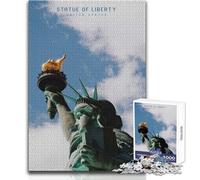 Rompecabezas de 1000 Piezas para Adolescentes, Estatua de la Libertad, Rompecabezas, Juegos Familiares, Carrera de Velocidad Manual, Juguete Educativo, tamaño 50x75cm