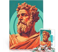 Rompecabezas de 1000 Piezas para Adolescentes Estatua de Zeus Acuarela Juegos Juguetes Regalo Toda la Familia. 52x38cm
