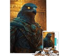 Rompecabezas de 1000 Piezas para Adolescentes Estatua del Dios halcón Horus Rompecabezas para Adultos antiestrés para divertirse en Familia y en casa (tamaño 38x52cm)