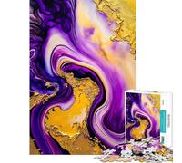 Rompecabezas de 1000 Piezas para Adolescentes Estilo Abstracto con Tinta de Alcohol Ideal para cumpleaños y Navidad Juego Familiar para Mayores de 14 años Incluye Rompecabezas de 38x26cm
