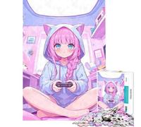 Rompecabezas de 1000 Piezas para Adolescentes Estilo Anime Kawaii para Chicas Gamers Divertido Educativo desafiante Juguete Regalo para cumpleaños antiestrés (tamaño 50x75cm)