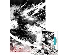 Rompecabezas de 1000 Piezas para Adolescentes Estilo Anime samurái con Tinta para Adultos Juegos relajantes Corte de precisión Ideal para cumpleaños y Navidad (tamaño 38x26cm)