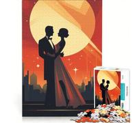 Rompecabezas de 1000 Piezas para Adolescentes, Estilo Art Déco, Ciudad del Romance, Juguetes para armar, decoración de Pared, con Piezas de Formas aleatorias Que encajan Perfectamente 50x75cm