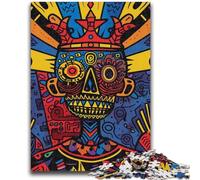 Rompecabezas de 1000 Piezas para Adolescentes, Estilo Basquiat, con Corona de Calavera, Juguete Educativo para Aprender, Toda la Familia, 26x38cm