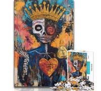 Rompecabezas de 1000 Piezas para Adolescentes, Estilo Basquiat, King, para Pasar el rato en casa, con póster y Hoja de Trivia a Juego (75x50cm)