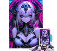 Rompecabezas de 1000 Piezas para Adolescentes Estilo Cyberpunk Anime Chicas Videojuegos Rompecabezas para Adultos Juguetes antiestrés para Pasar el Tiempo en casa para ejercitar el Cerebro (38x52cm)