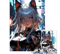 Rompecabezas de 1000 Piezas para Adolescentes Estilo Cyberpunk Guerrero con Orejas de Zorro Ideal para divertirse en casa Regalo de cumpleaños Juego Imposible para Mayores de 14 años Juego