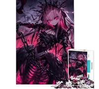 Rompecabezas de 1000 Piezas para Adolescentes Estilo gótico Rosa Anime Chica difícil y desafiante Ideal para Actividades Familiares y decoración del hogar Juguete para Mayores de 14 años Juego