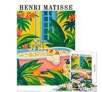 Rompecabezas de 1000 piezas para adolescentes estilo Henri Matisse conejillo de indias baño decoración del hogar juguetes ideas de regalos para juegos educativos entrena tu cerebro y tus manos 38x52cm