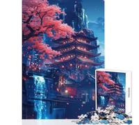 Rompecabezas de 1000 Piezas para Adolescentes Estilo japonés Ideal para Relajarse Mejorar la Memoria decoración del hogar y Entrenar el Cerebro y Las Manos (38x26cm)